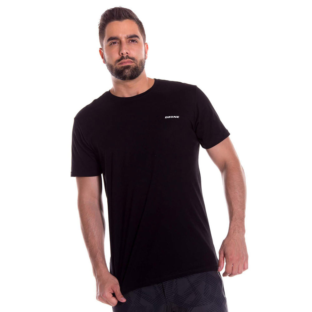 camiseta basica negra hombre